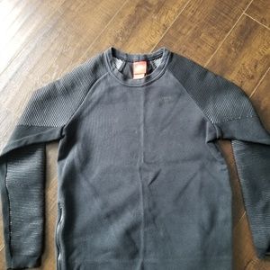 Black Nike Crewneck Sweatshirts Ribbed Sleeve XS